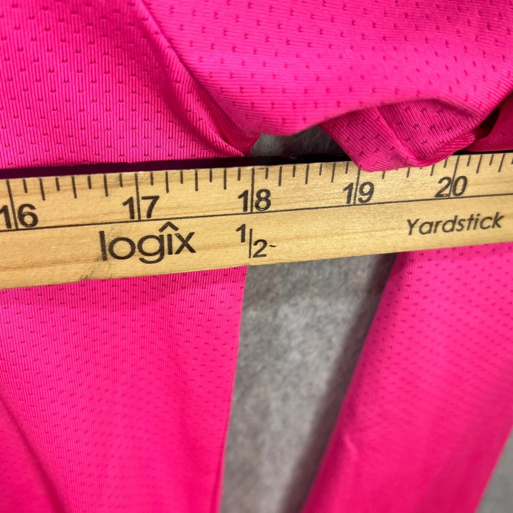 SSYS The Label Neon Pink Perforated Mesh Long Sleeve Athletic Top XS - Picture 7 of 9